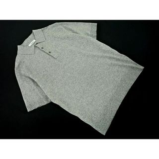 ユナイテッドアローズ(UNITED ARROWS)のユナイテッドアローズ 綿麻 ニット ポロシャツ sizeS/グレー ■◆ メンズ(ポロシャツ)