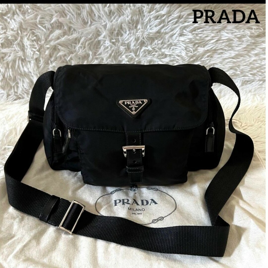 オータムセール 美品✨プラダ サコッシュ ショルダーバッグ 三角