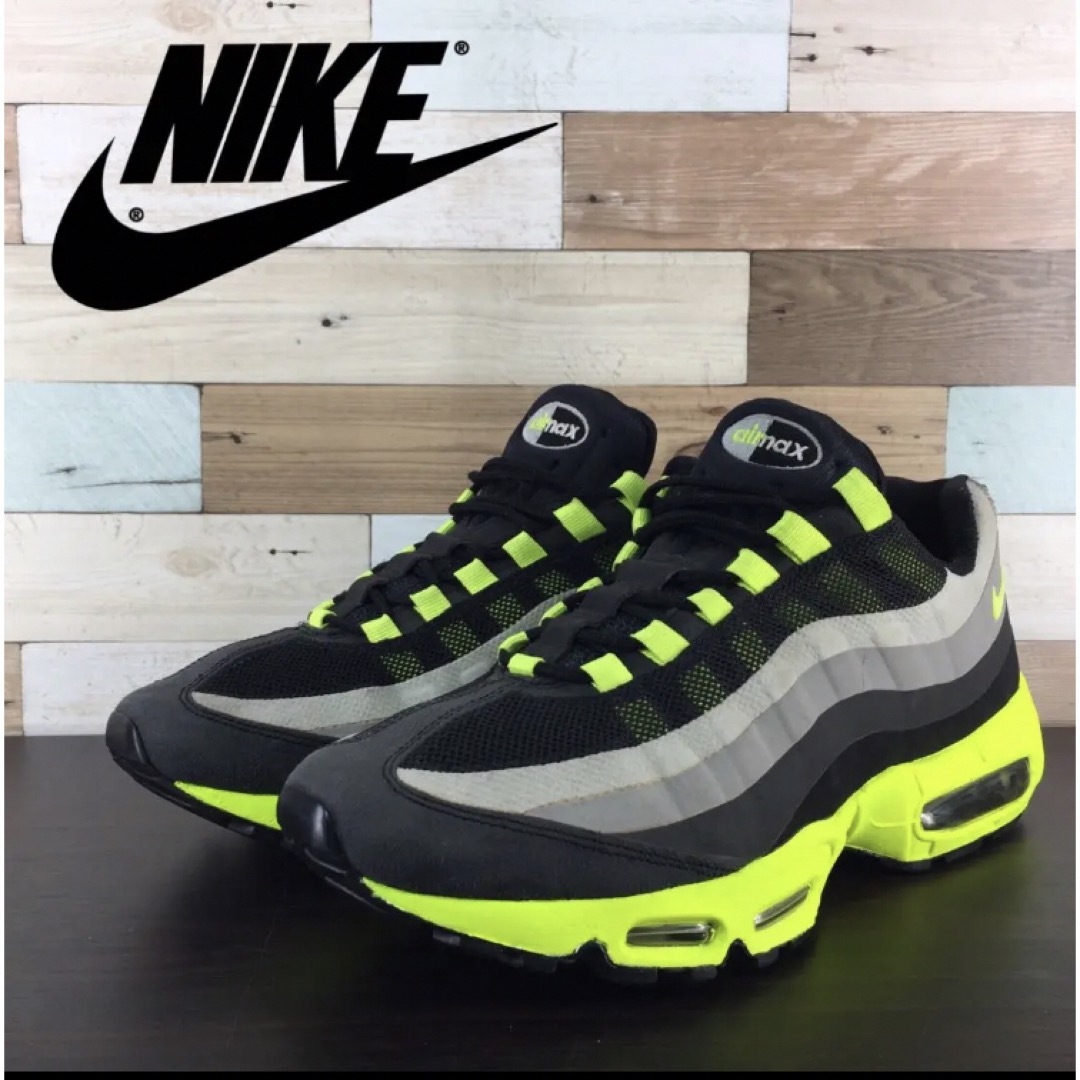 NIKE AIR MAX 95 NO SEW GREY×VOLT 28cm | フリマアプリ ラクマ