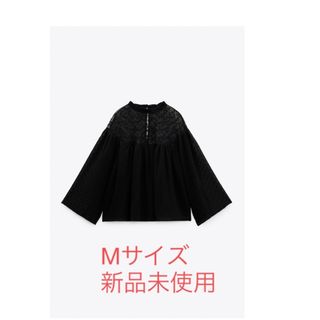 ザラ(ZARA)の新品未使用ZARA シースルチュールブラウス(シャツ/ブラウス(長袖/七分))