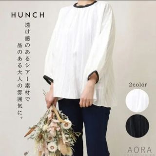 ハンチ(HUNCH)のハンチ　ふんわり袖　シアーブラウス　七分袖　トップス(シャツ/ブラウス(長袖/七分))