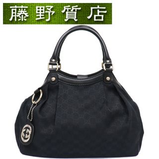 グッチ(Gucci)のグッチ GUCCI スーキー トート バッグ 211944 黒 GGキャンバス × レザー チャーム 8017(トートバッグ)