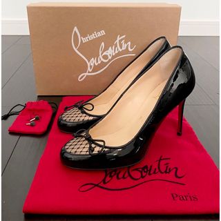 クリスチャンルブタン Christian Louboutin パンプス レース 刺繍 シースルー 花柄 総柄 オープントゥ ヒール シューズ 靴 レディース 36.5(23.5cm相当) マルチカラー