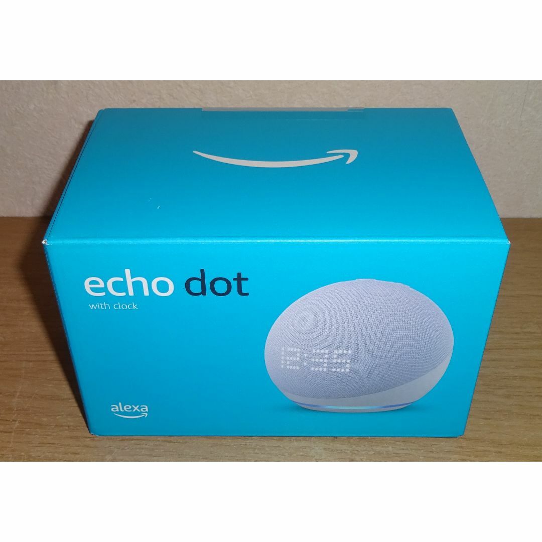 新品未開封　第5世代　Echo Dot with clockグレーシャーホワイト