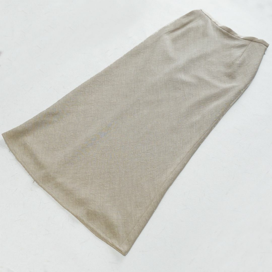 麻のシンプルなロングスカート ウエスト61cm レディースのスカート(ロングスカート)の商品写真