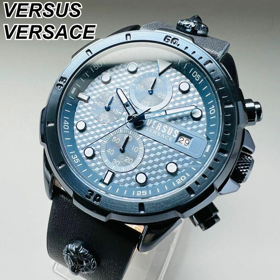 ヴェルサス ヴェルサーチ 腕時計 メンズ クォーツ 電池式 ブルー 新品レザー