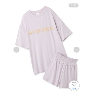 ジェラートピケ(gelato pique)のジェラートピケ　接触冷感　BIGTシャツxショートパンツSET(ルームウェア)