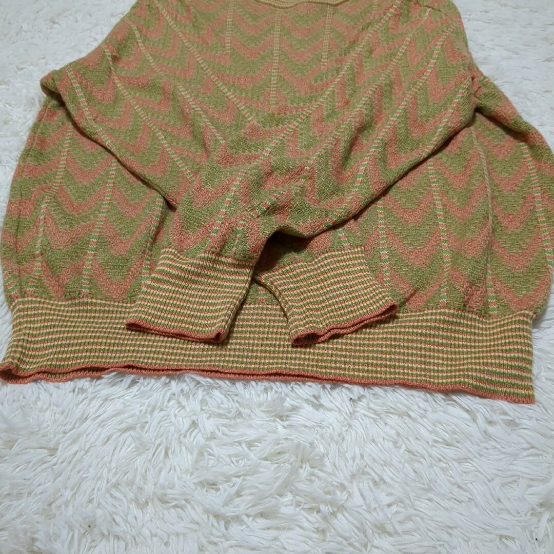 激レア Vintage 90s Dior 高級生地 総柄ニットセーター M