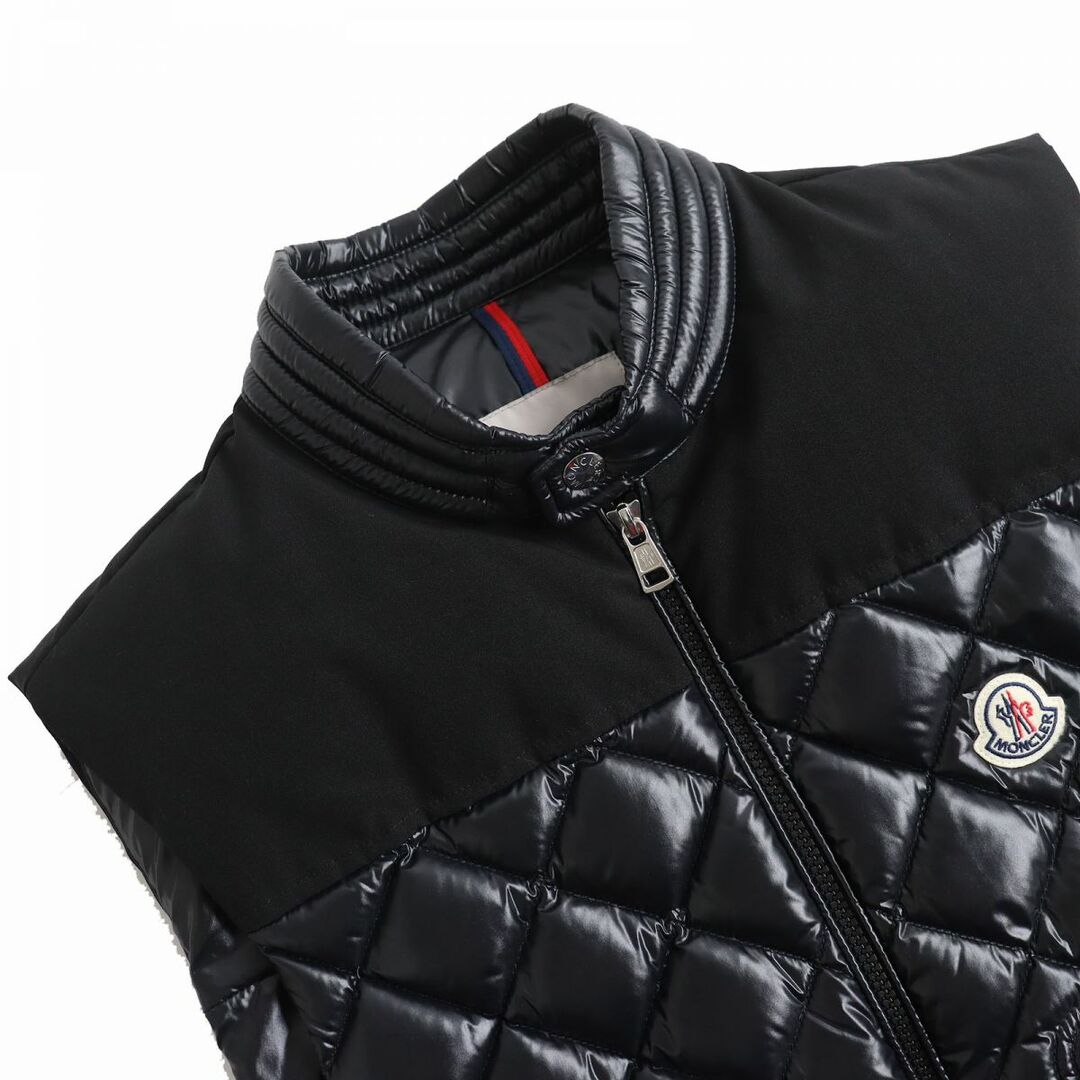 MONCLER(モンクレール)の極美品△正規品 MONCLER モンクレール 21AW JEUNET GILET ロゴワッペン ダイヤ柄キルト ダウンベスト ブラック 2 ハンガー・ガーメント付 メンズのジャケット/アウター(ダウンベスト)の商品写真