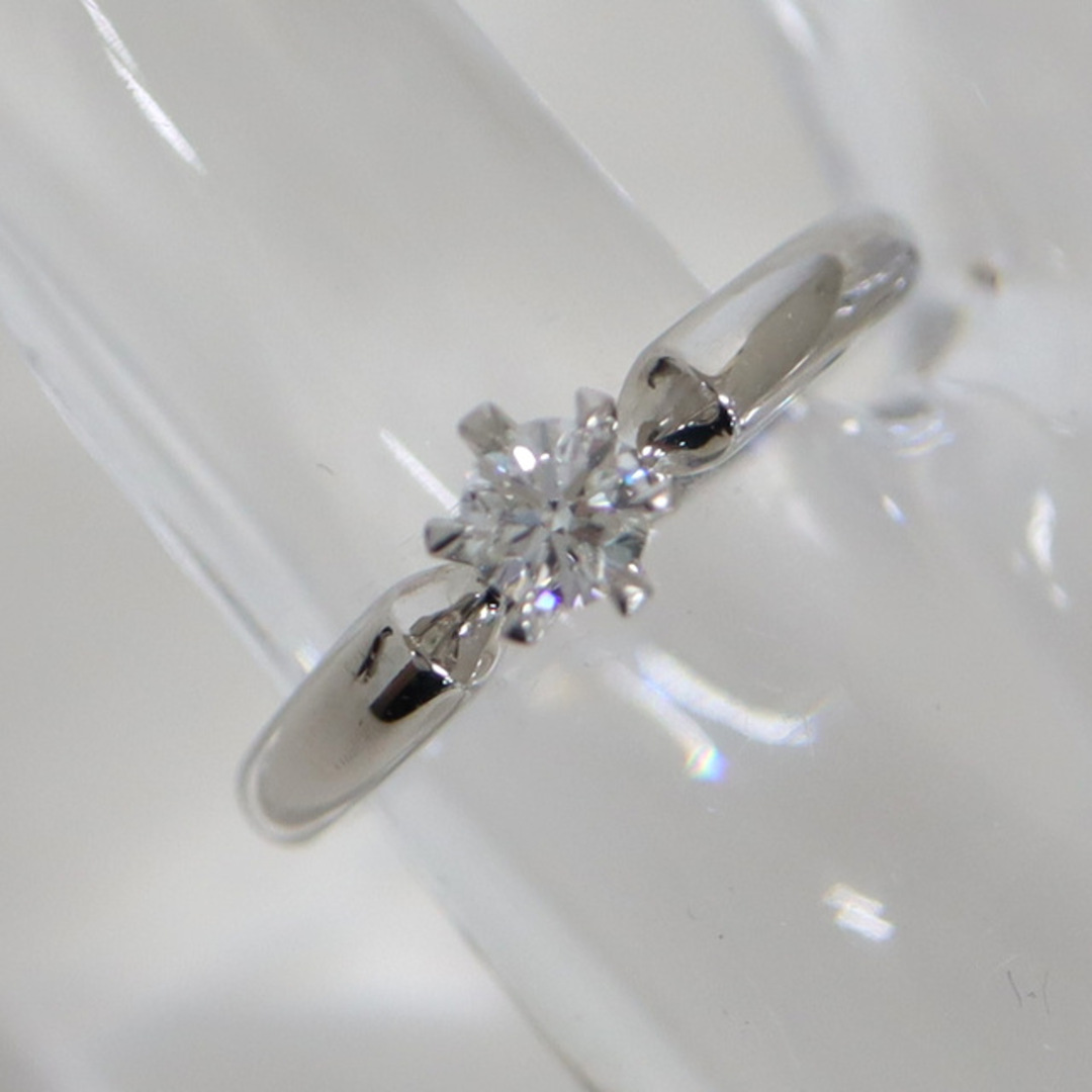 【Jewelry】Pt850 立爪 ラウンドブリリアントカット ダイヤモンド リング D:0.29ct 10.5号 4.1g/ok02208md