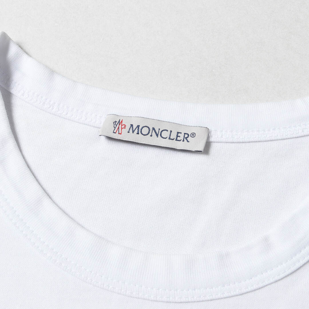 MONCLER　ロゴ　Tシャツ　白　メンズ　Mサイズ