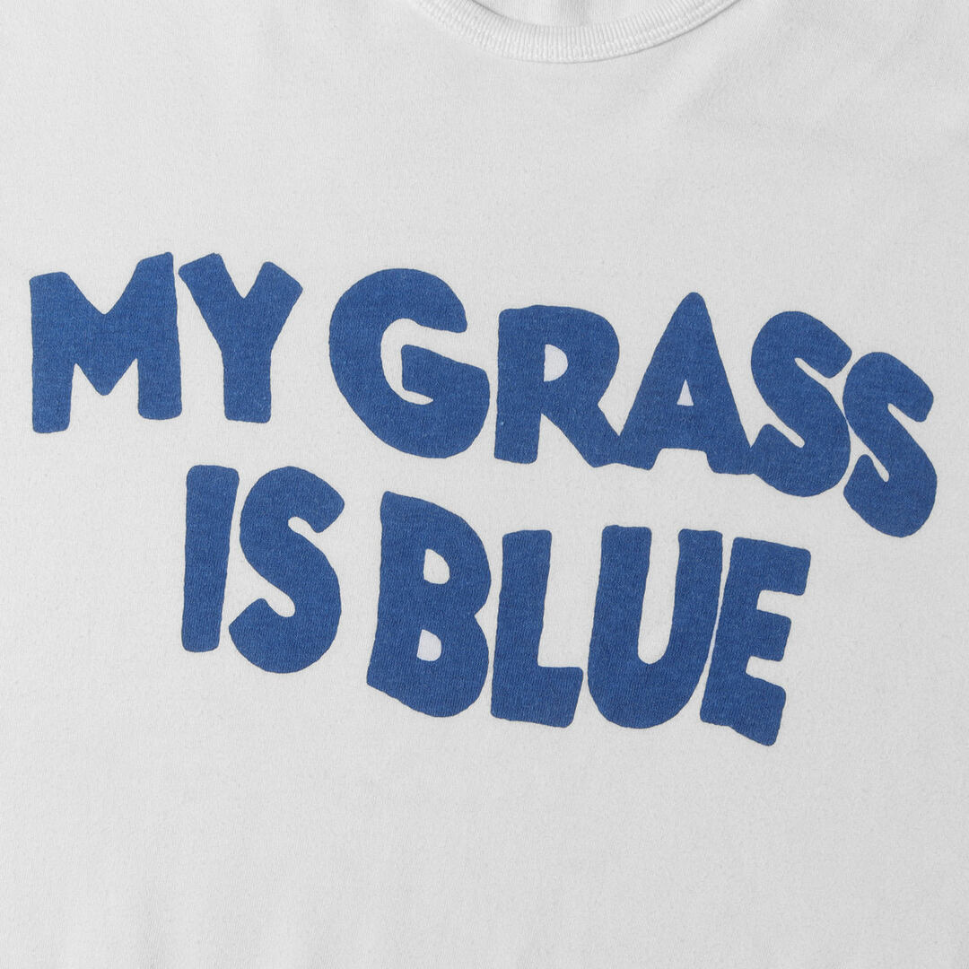 Maison Martin Margiela(マルタンマルジェラ)のMaison Martin Margiela メゾンマルタンマルジェラ Tシャツ サイズ:52 MY GRASS IS BLUEロゴ Uネック Tシャツ 30 GC065 20467 07SS ここのえ アーカイブ ホワイト 白 イタリア製 トップス カットソー 半袖 【メンズ】【中古】 メンズのトップス(Tシャツ/カットソー(半袖/袖なし))の商品写真