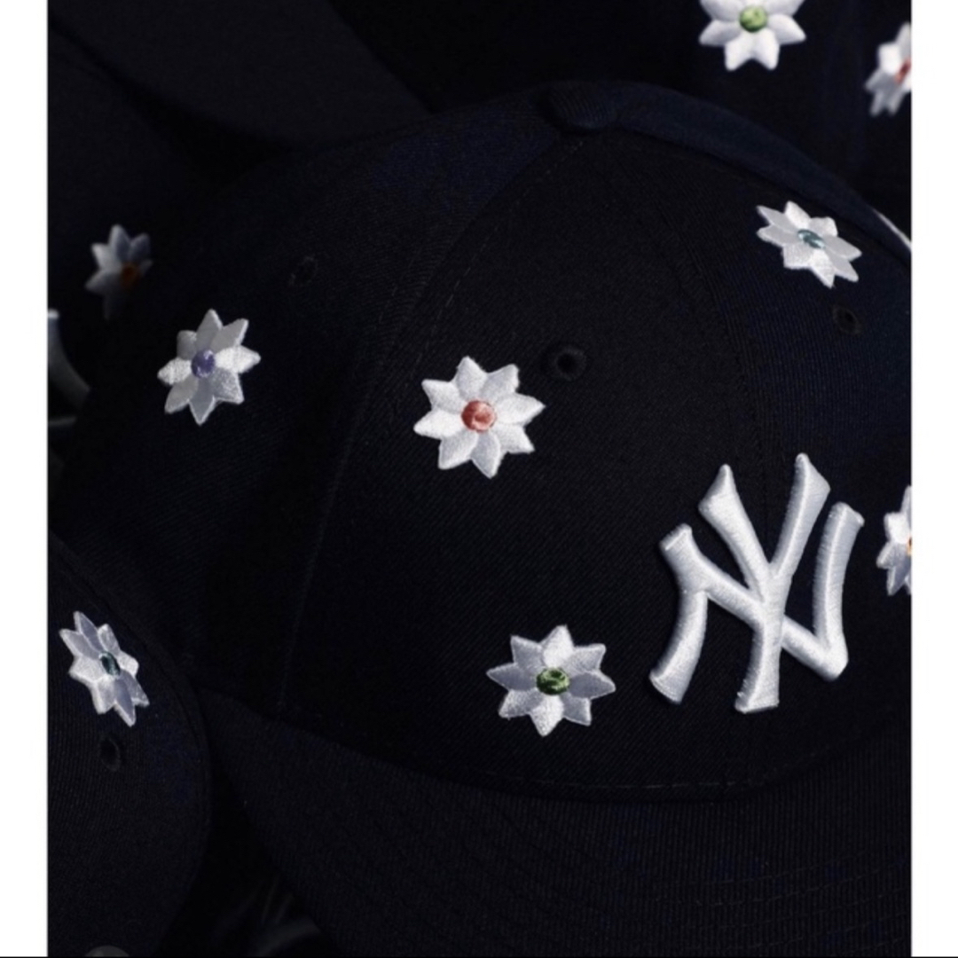 navyネイビーVEGASTORE Rainbow Flower Baseball Cap V2