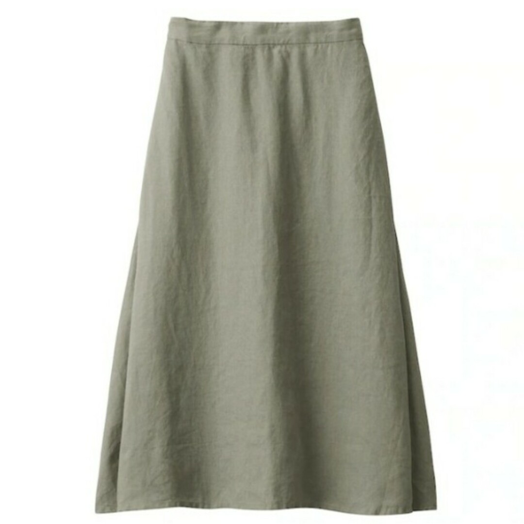 MUJI (無印良品)(ムジルシリョウヒン)の無印良品　MUJI　ヘンプフレアスカート　婦人　ペールグリーン　M レディースのスカート(ロングスカート)の商品写真