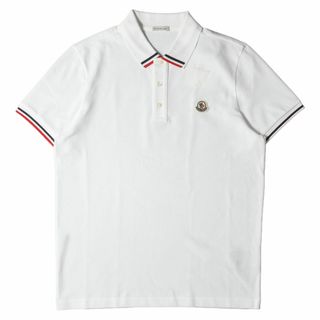 MONCLER モンクレール ポロシャツ サイズ:S 21SS ワンポイント アイコンロゴ 半袖 鹿の子 (G10918A72900 84556) カノコ グレー カットソー トップス カジュアル ブランド 【メンズ】