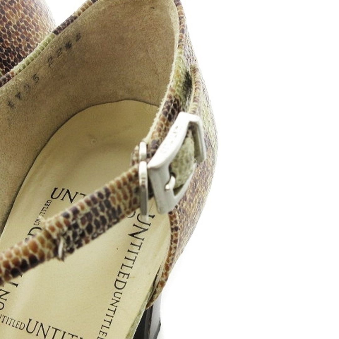 UNTITLED(アンタイトル)のアンタイトル UNTITLED サンダル ストラップ ハイヒール 22.5 茶 レディースの靴/シューズ(サンダル)の商品写真