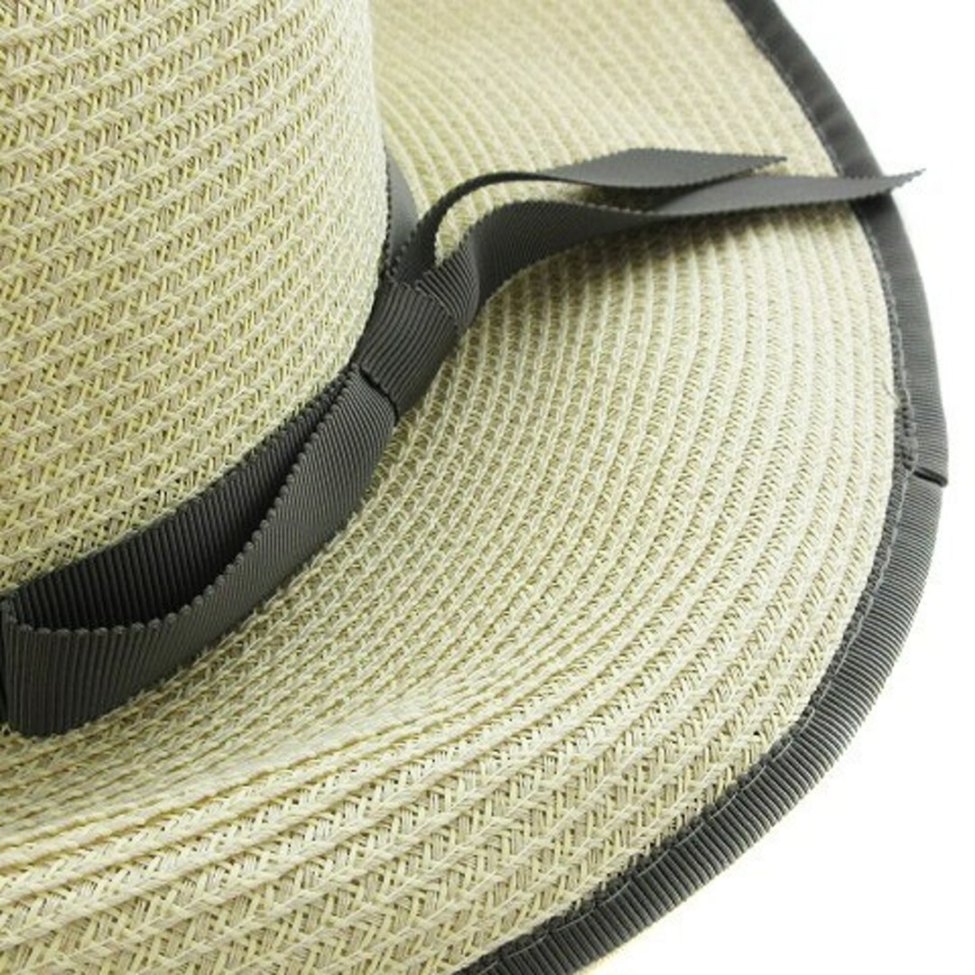 override(オーバーライド)のオーバーライド 帽子 ハット 中折れ 麦わら帽子 リボン 57.5 ベージュ レディースの帽子(麦わら帽子/ストローハット)の商品写真