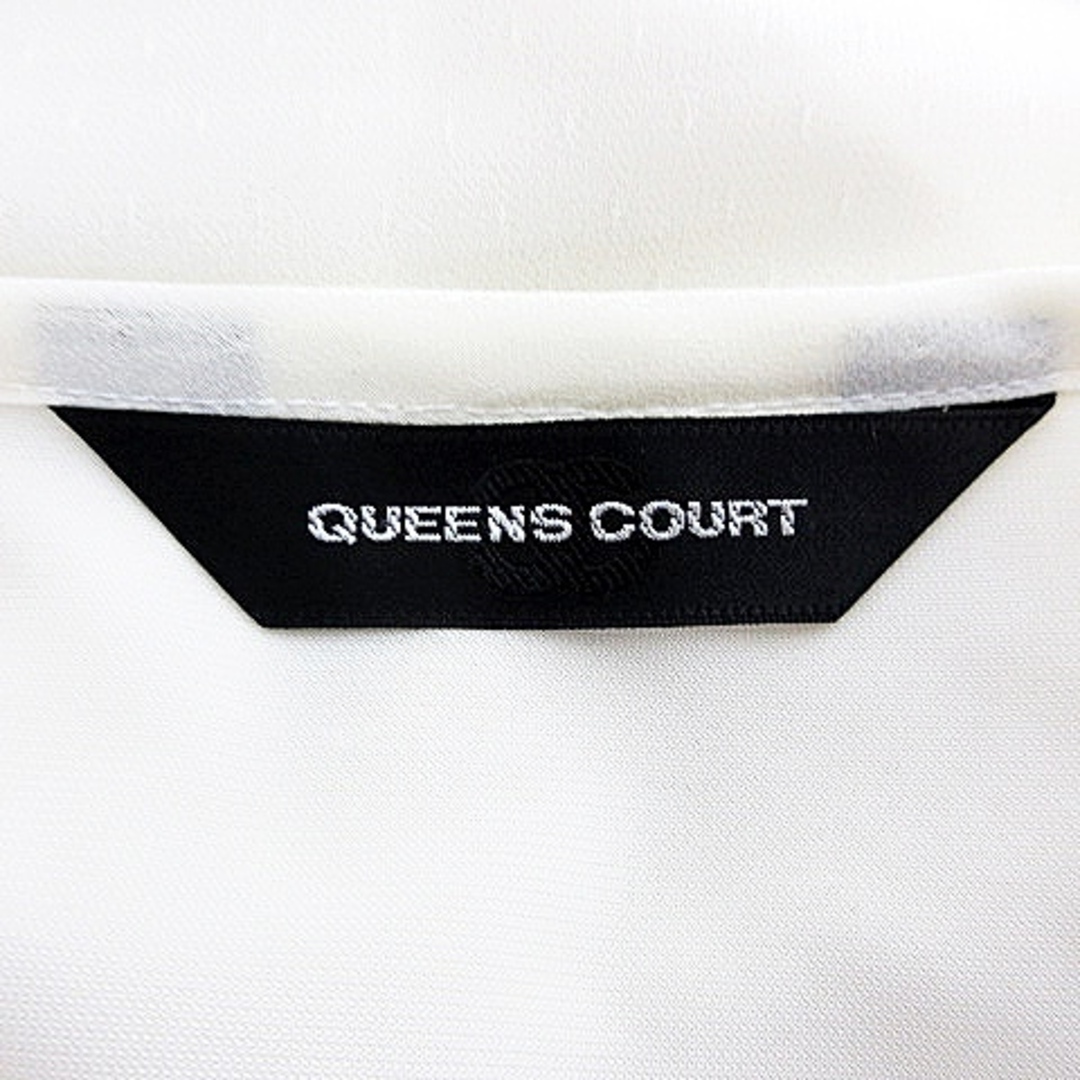 QUEENS COURT(クイーンズコート)のクイーンズコート ブラウス カットソー 七分袖 ラウンドネック 2 アイボリー レディースのトップス(その他)の商品写真