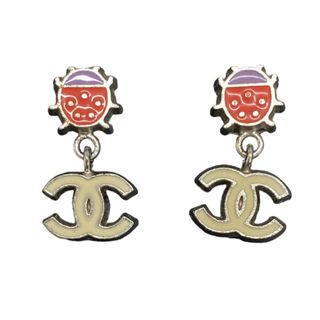 【限定価格】CHANEL シャネル ピアス ココマーク ココ スイング 2004年 アクセサリー    04A ライムグリーン イエロー レディース 約7.9g 定番【品】