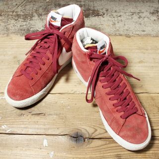 ナイキ(NIKE)のNIKEナイキ ブレーザー ミッド 26cm レッドスニーカーレザー ss122(スニーカー)