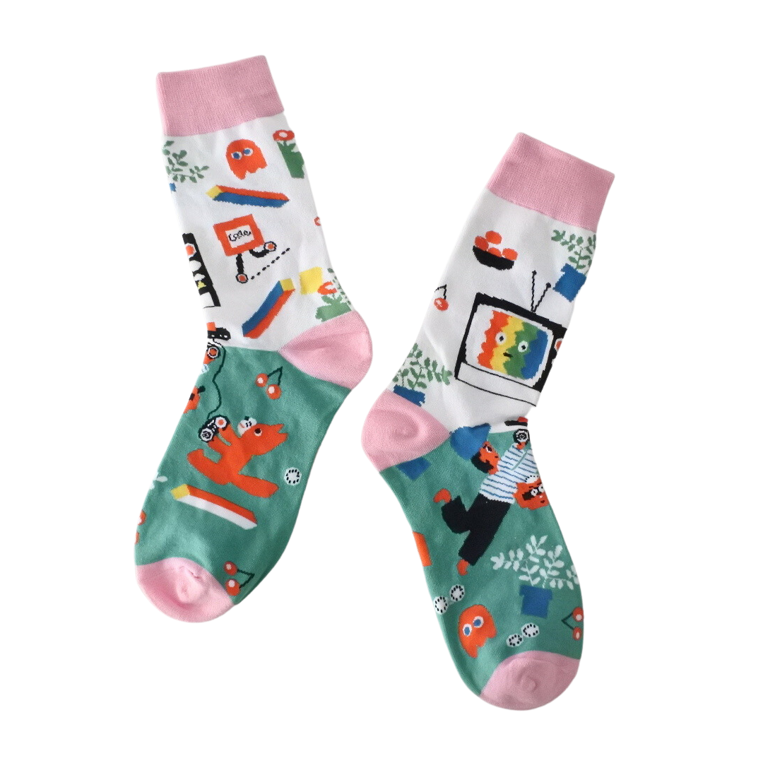 プレイゲーム クルーソックス ユニセックス 靴下 socks sox レディースのレッグウェア(ソックス)の商品写真