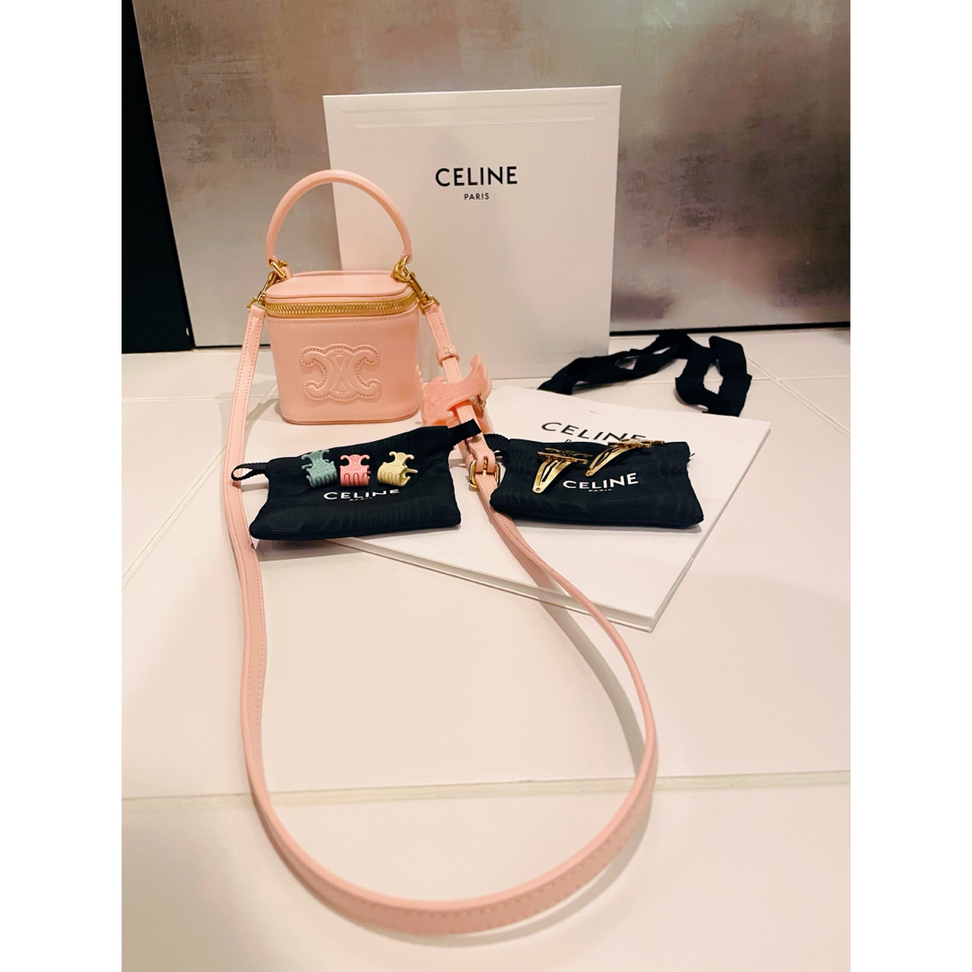 最終！CELINE ミニ バニティケース スムースカーフ スキン