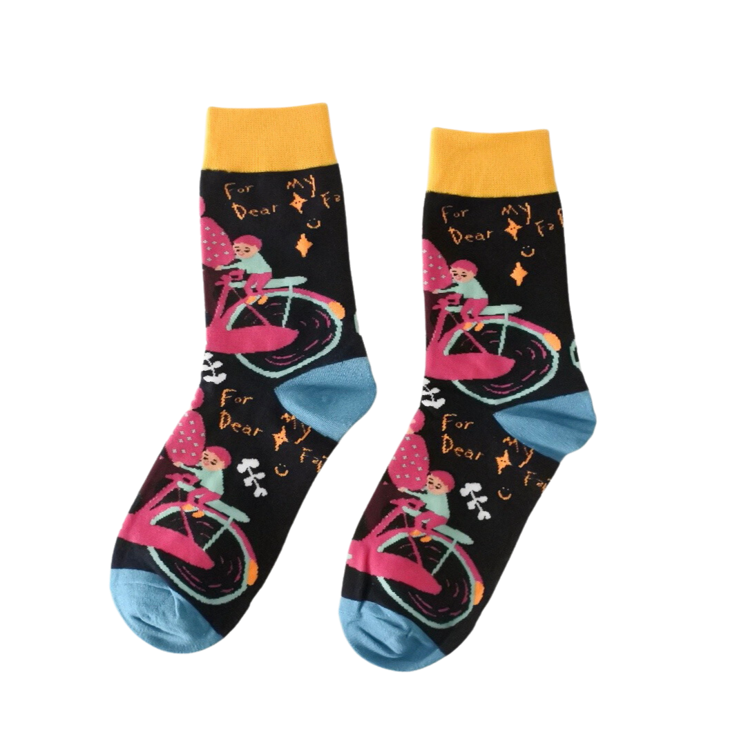 メモリーズ ファーザー クルーソックス ユニセックス 靴下 socks sox レディースのレッグウェア(ソックス)の商品写真