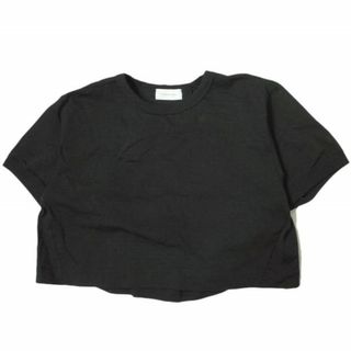 アダムエロぺ(Adam et Rope')のADAM ET ROPE アダムエロペ 22SS 日本製 クロップドTシャツ GAM02300 Free ブラック 半袖 トップス【中古】【ADAM ET ROPE】(Tシャツ(半袖/袖なし))