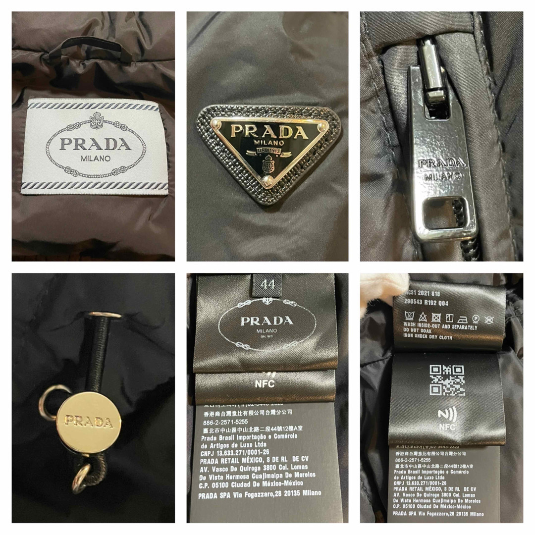 PRADA - 本物 2021年制 美品 プラダ 三角タグ フード付き ダウン PRADA - 本物 2021年制 美品 プラダ 三角タグ フード付き ダウン
