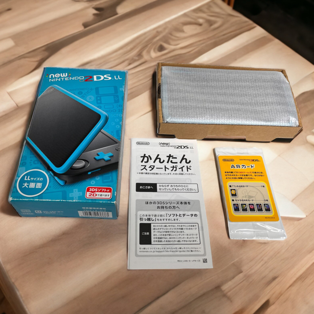 美品 2DS LL ブラック×ターコイズ 本体のみ