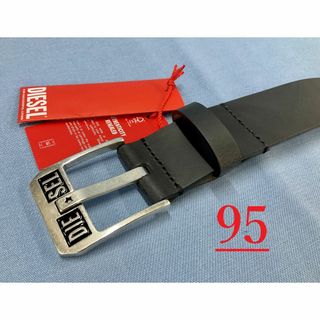 ディーゼル(DIESEL)のディーゼル　ベルト 22B23　サイズ95　ブラック　新品　大きな希少サイズ(ベルト)