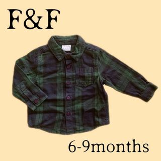 【F&F】ブラックウォッチシャツ　6-9months(シャツ/カットソー)