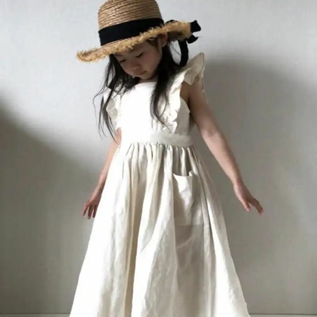 94 アウトレット　キッズ　ビックフリルワンピース　80cm キッズ/ベビー/マタニティのベビー服(~85cm)(ワンピース)の商品写真