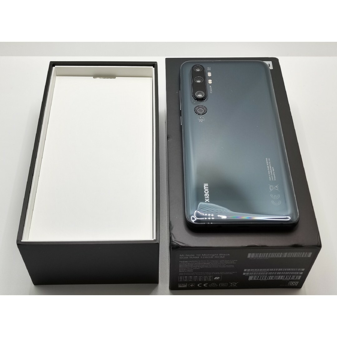 Xiaomi(シャオミ)のMi Note 10 Midnight Black 6GB+128GB スマホ/家電/カメラのスマートフォン/携帯電話(スマートフォン本体)の商品写真