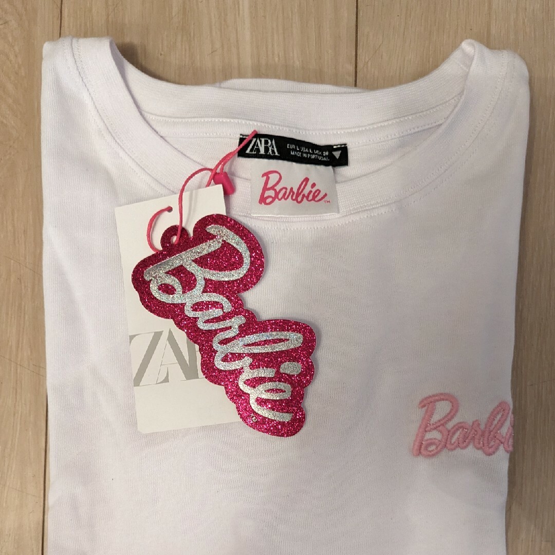 ZARA - 超限定 完売!ZARA BarbieコラボTシャツ ホワイトLサイズの