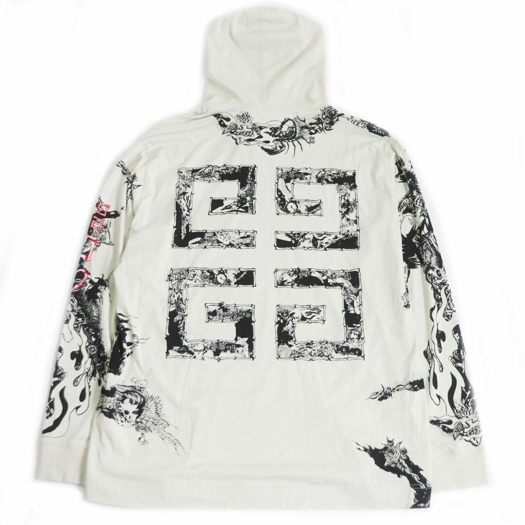 GIVENCHY ジバンシイ ジップ　ビスコースナイロン パーカー　フーディ　黒