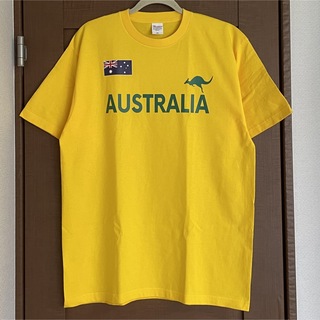Tシャツ オーストラリア メンズ レディース イエロー XLサイズ(Tシャツ/カットソー(半袖/袖なし))