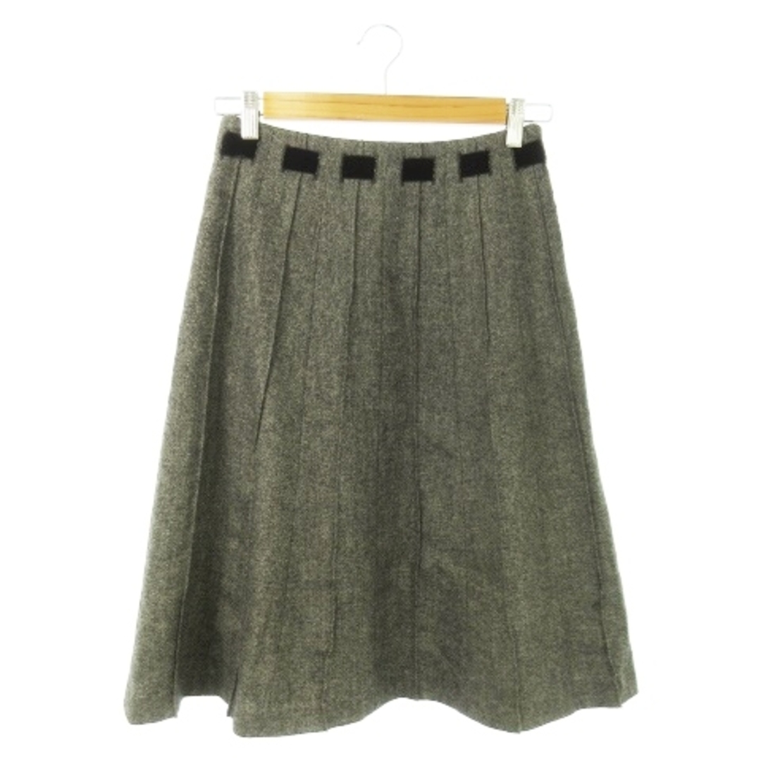 COMME CA ISM(コムサイズム)のコムサイズム スカート ツイード フレア ミモレ ロング ベロア M グレー レディースのスカート(ロングスカート)の商品写真