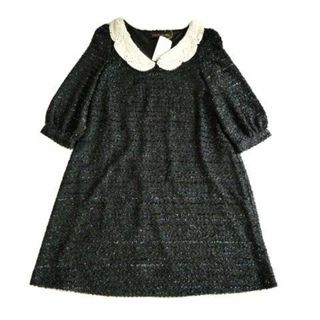 セシルマクビー(CECIL McBEE)の新品 CECIL McBEE セシルマクビー パール衿 ラメ ニット ワンピース(ミニワンピース)