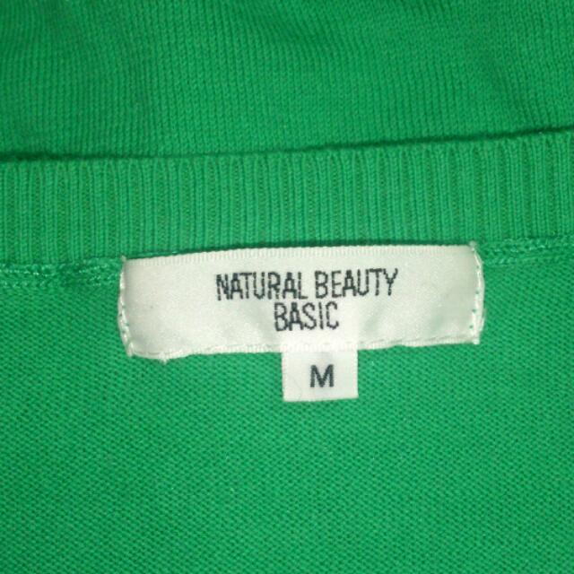 NATURAL BEAUTY BASIC(ナチュラルビューティーベーシック)の爽やかグリーンニット レディースのトップス(カットソー(長袖/七分))の商品写真