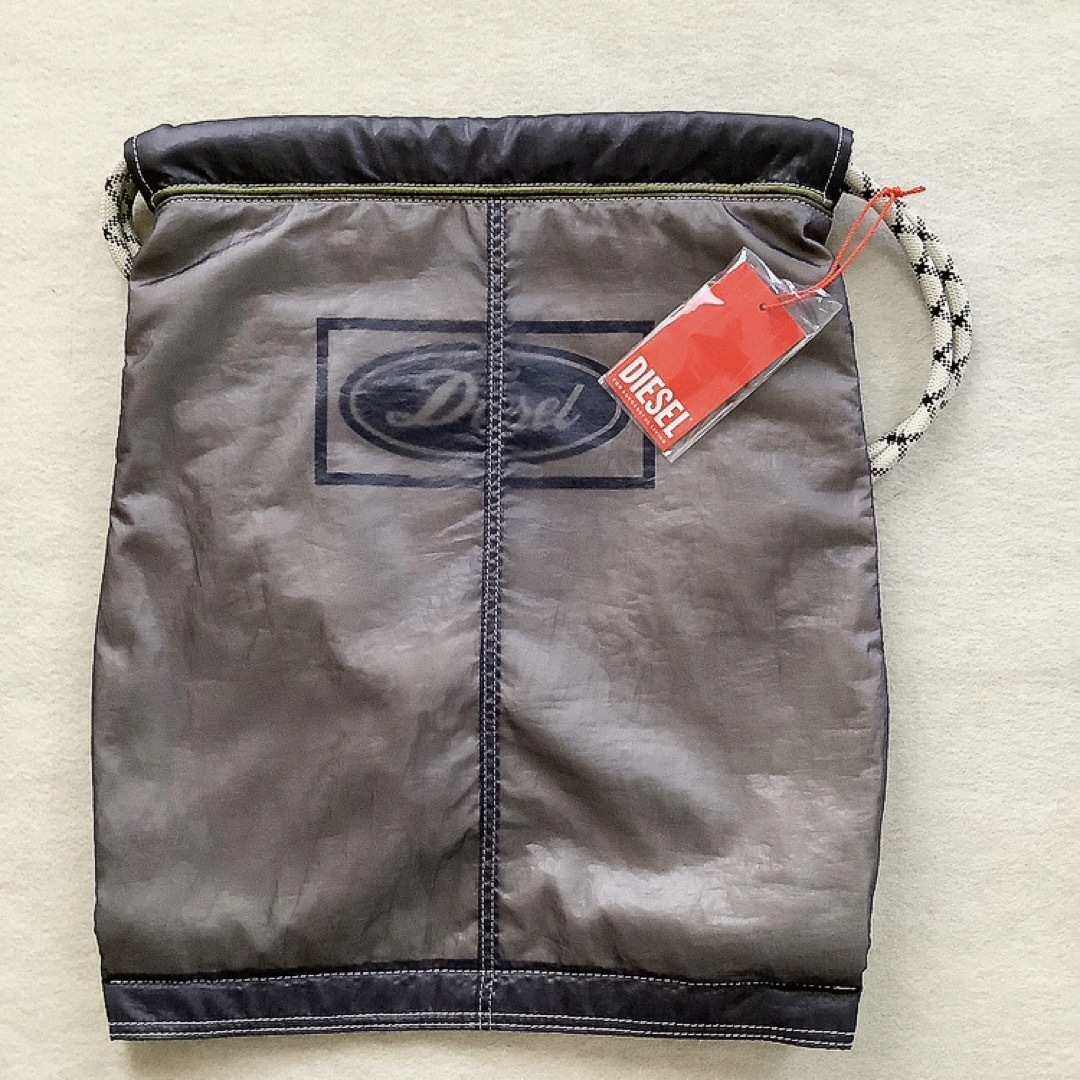 新品☆DIESEL☆ドロスト リュックサック バックパック シアー素材 グレー