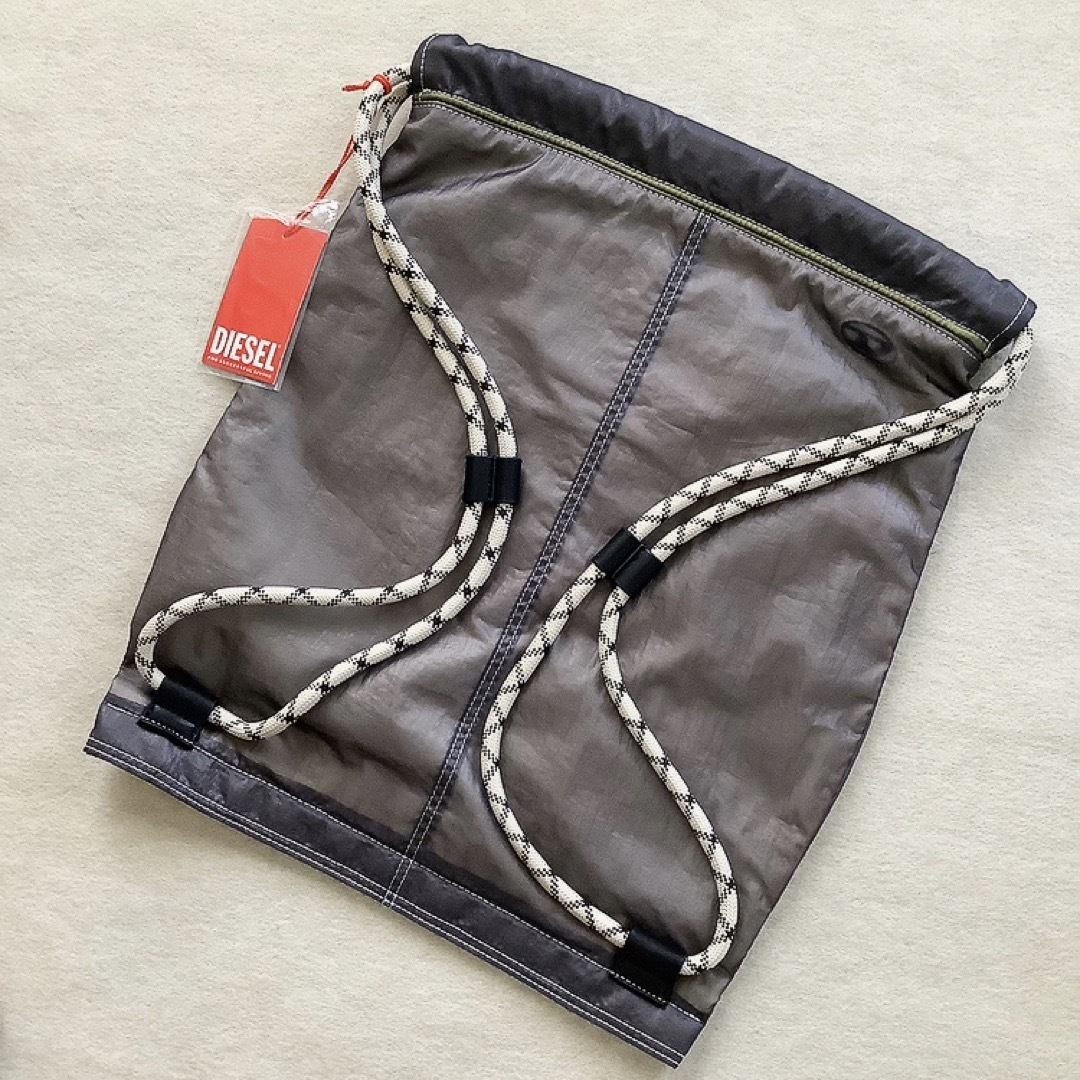 新品☆DIESEL☆ドロスト リュックサック バックパック シアー素材 グレー