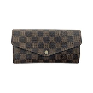 ルイヴィトン(LOUIS VUITTON)の〇〇LOUIS VUITTON ルイヴィトン ダミエ ポルトフォイユ サラ 二つ折り財布 N60114 ブラウン 現状渡し(財布)