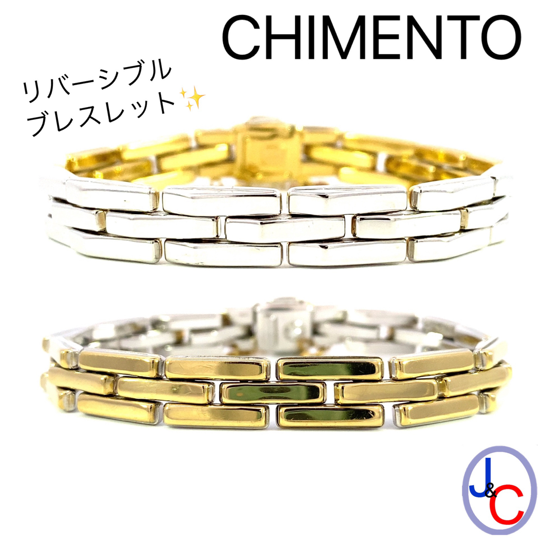 【JB-2679】CHIMENTO キメント K18 リバーシブル ブレスレット