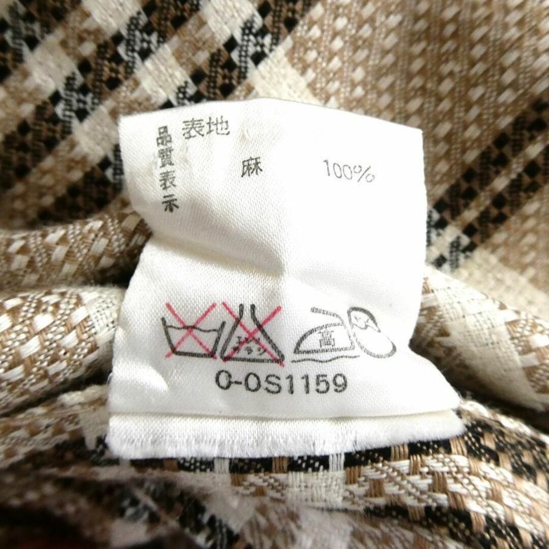 GIVENCHY - 美品 GIVENCHY マドラスチェック柄 リネン100% ノーカラー