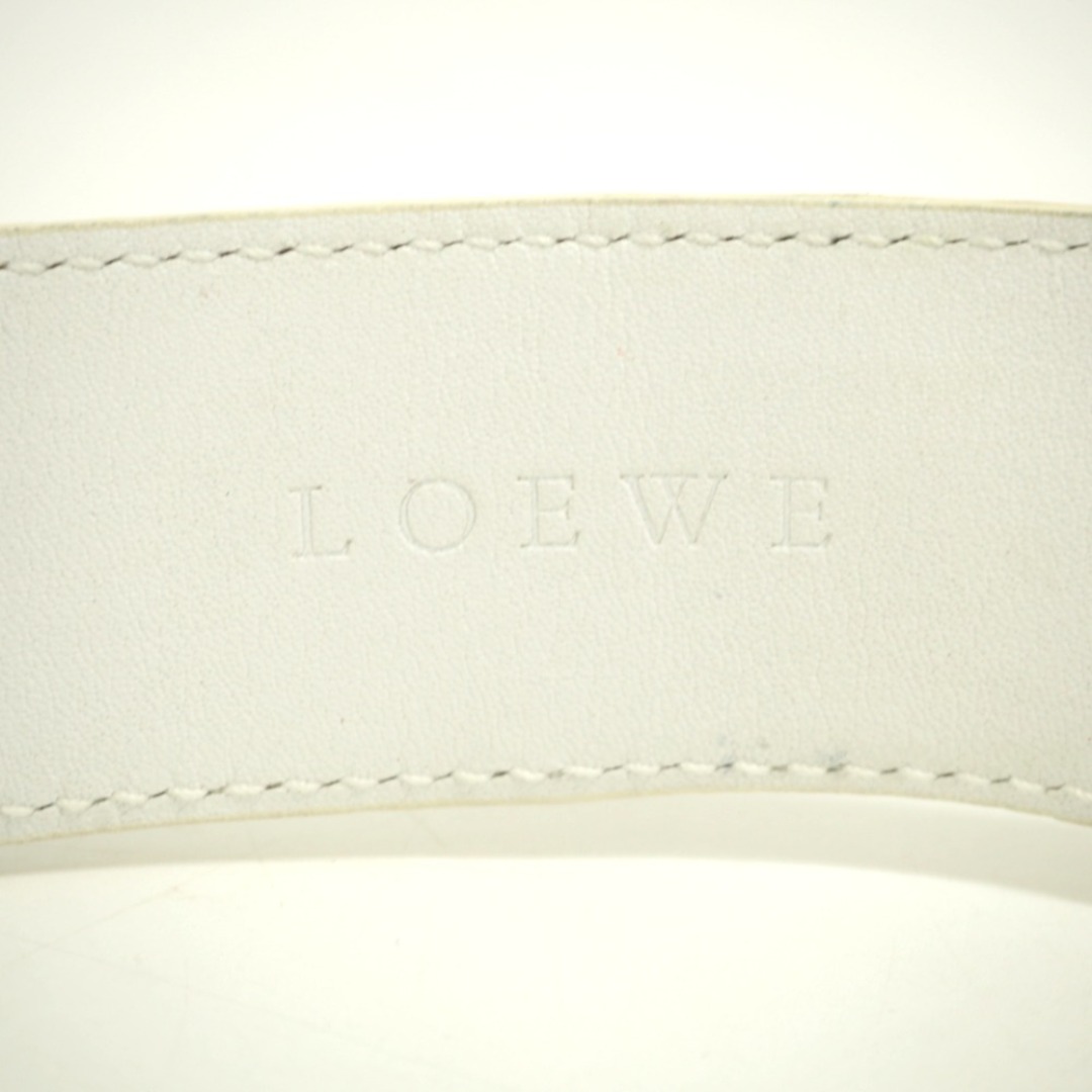 ロエベ LOEWE ベルト
 クロコ型押し・34/85 アナグラム 34/85 ホワイト