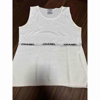 シャネル(CHANEL)の難あり！！シャネル　シャネル　ロゴ入り　タンクトップ　38(タンクトップ)