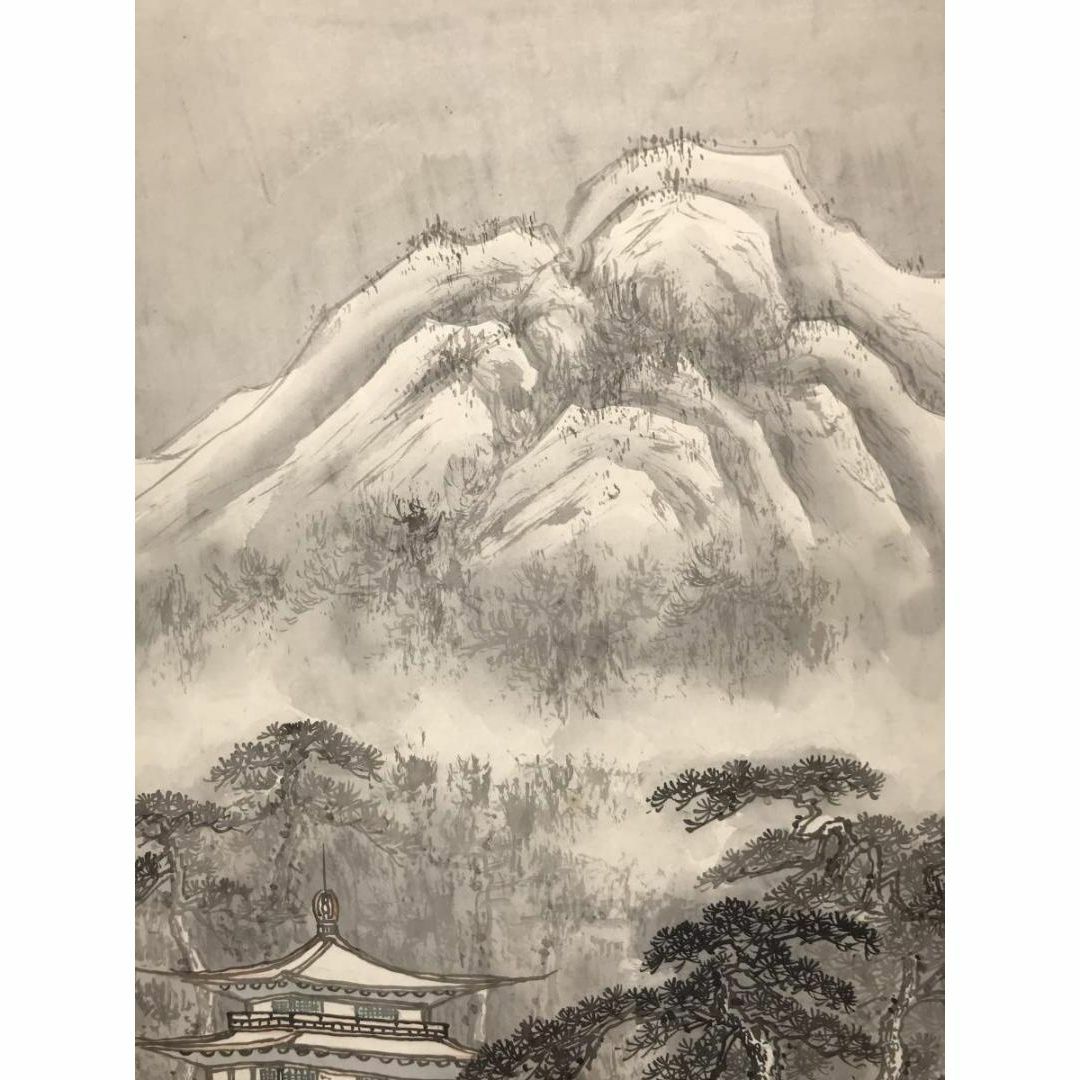 作者不詳/山水図/金閣寺/雪景金閣寺図/掛軸☆宝船☆AC-265の通販 作者不詳/山水図/金閣寺/雪景金閣寺図/掛軸☆宝船☆AC-265の通販