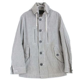 バーバリーブラックレーベル(BURBERRY BLACK LABEL)の『USED』 BURBERRY BLACK LABEL バーバリーブラックレーベル チェック柄ジャケット マウンテンパーカー コットン グレー【中古】(その他)