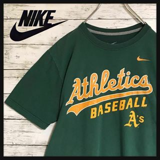 ナイキ(NIKE)の【人気グリーン】ナイキ　アスレチックス　チームTシャツ　人気Ｌサイズ　C144(Tシャツ/カットソー(半袖/袖なし))